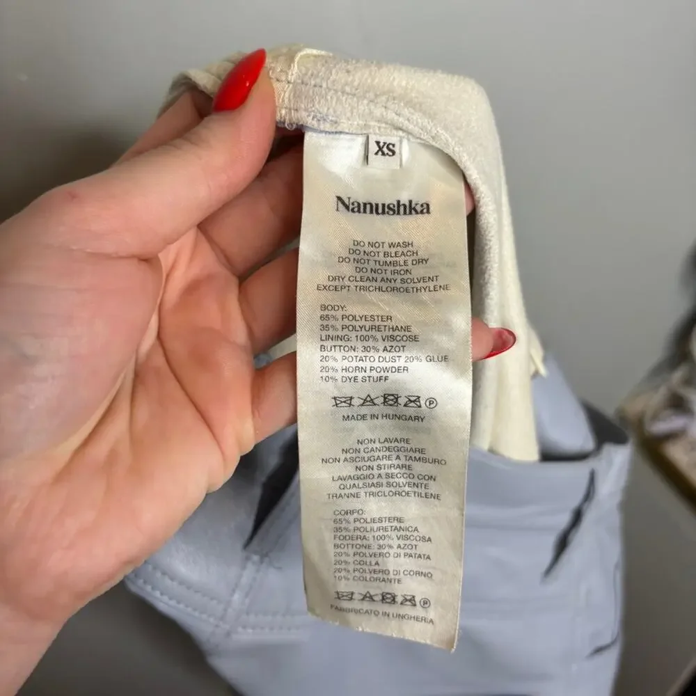 Nanushka Vegan Leather Tapered Trouser Pants - Picture 6 of 8
